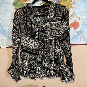 Clothing company by notations blouse button down lightweight.